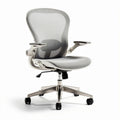 Mesh ergonomic office chair with adjustable arms and lumbar support gray 60 x 60 x 100cm